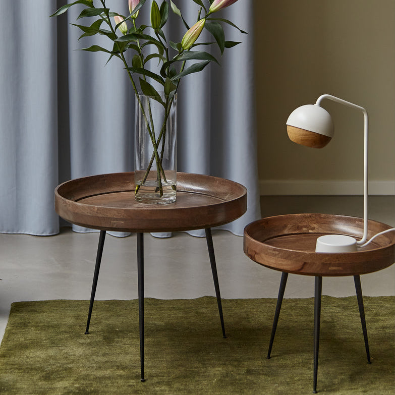 Mater Bowl Table Medium in solid wood, the Mater Bowl Table designed by Ayush Kasliwal, B Corp certified