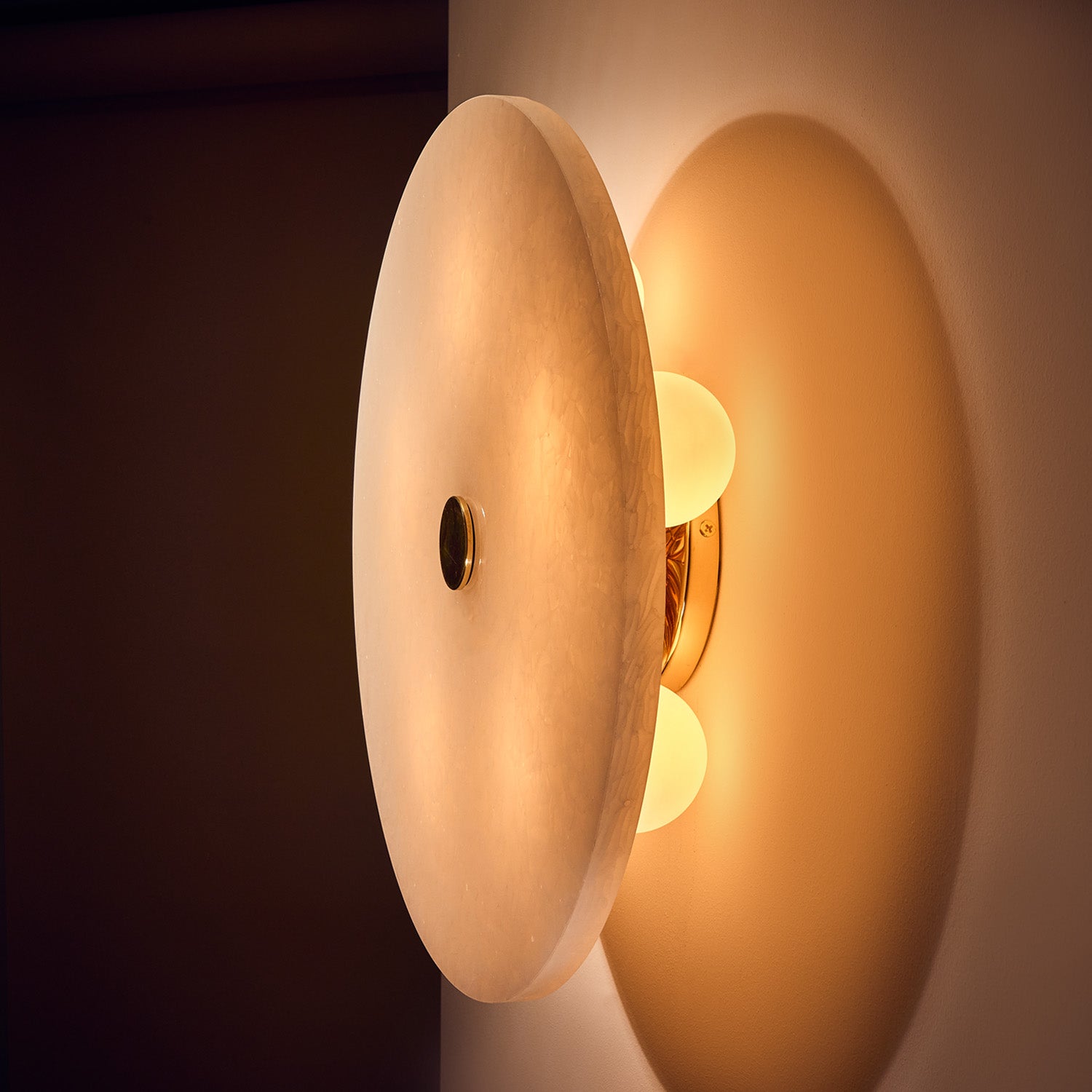 Tala Magma Flush Mount — Recycled Glass & Brass ceiling light (detail 3)