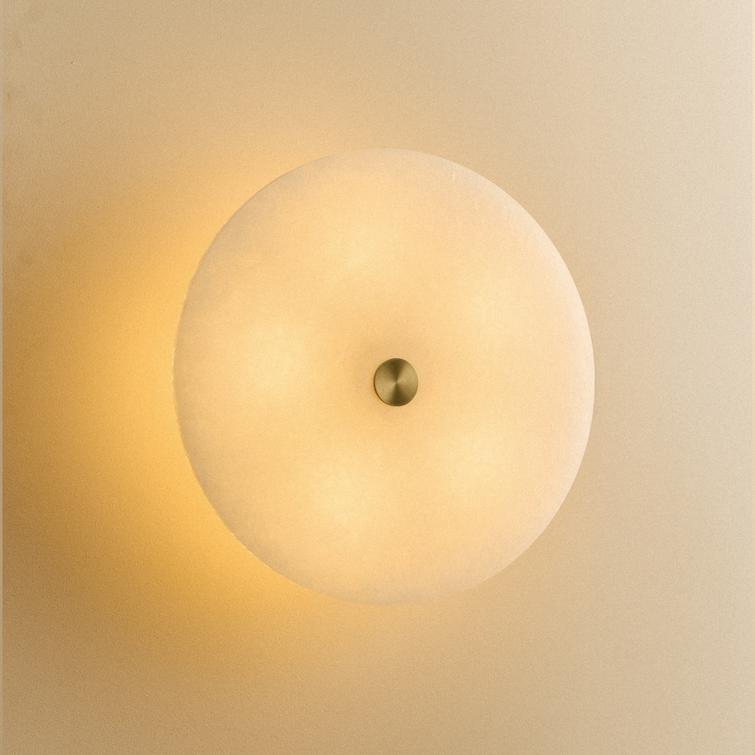 Tala Magma Flush Mount — Recycled Glass & Brass ceiling light