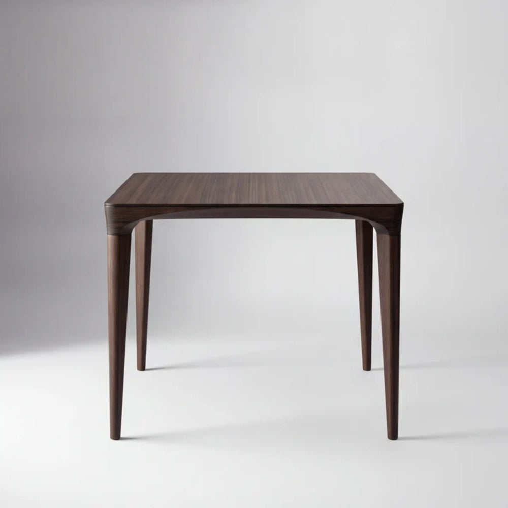 Greenington Marseilles dining table in Black Walnut bamboo, front view