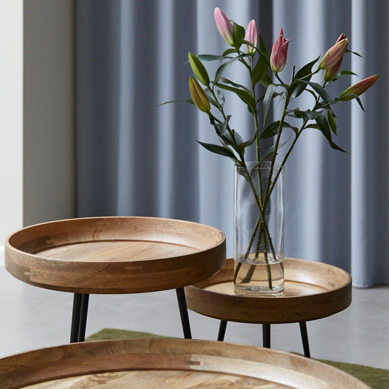 Mater Bowl Table Medium in solid wood, the Mater Bowl Table designed by Ayush Kasliwal, B Corp certified