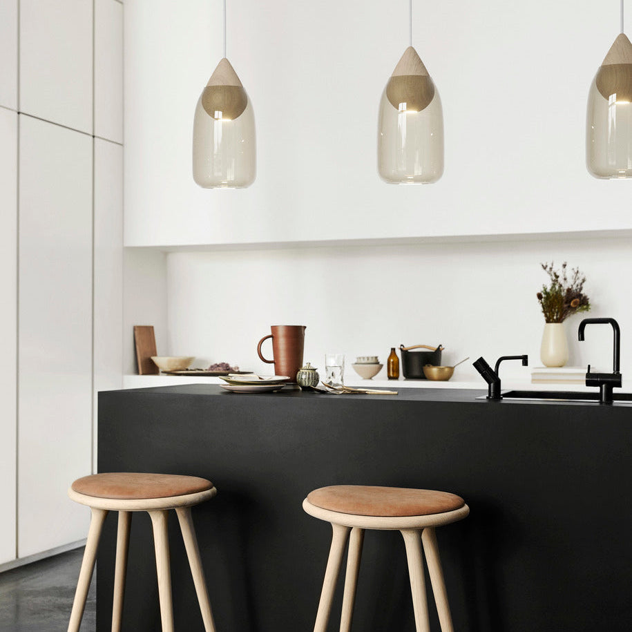 Mater Liuku Pendant with Shade in pressed metal