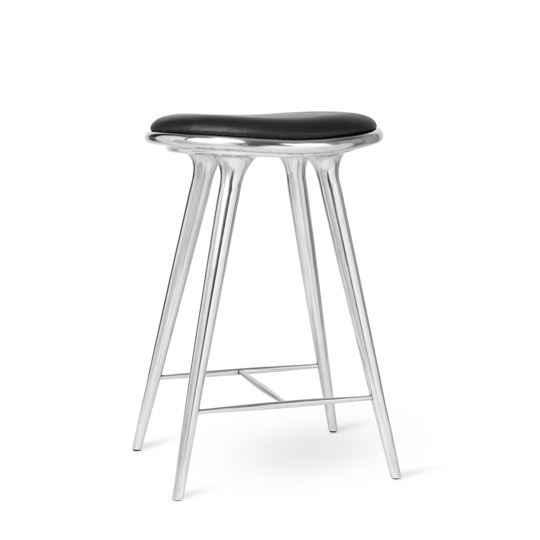 High Stool 69 in aluminum, eco friendly bar stool by Mater crafted with Comosum