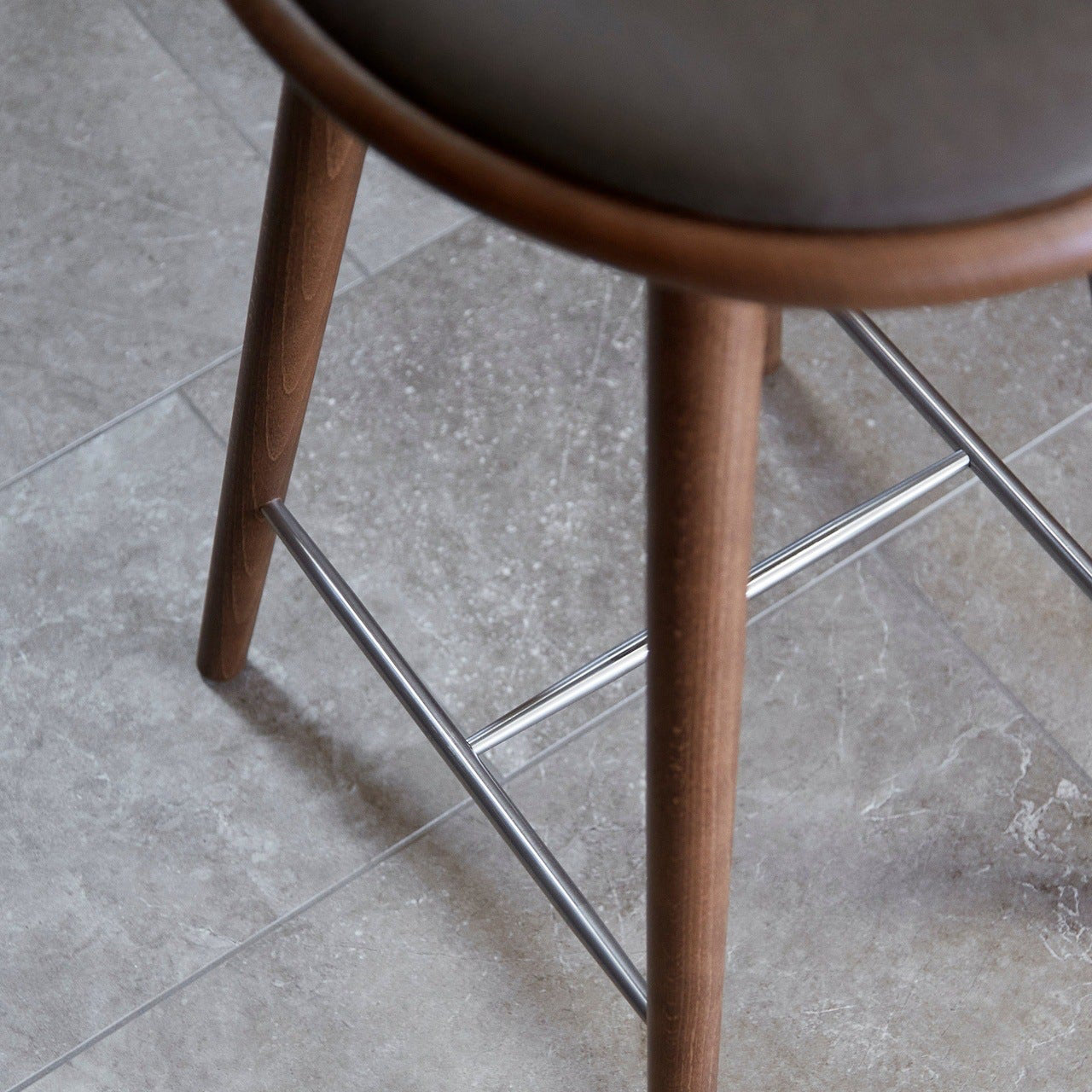 Mater High Stool in solid wood
