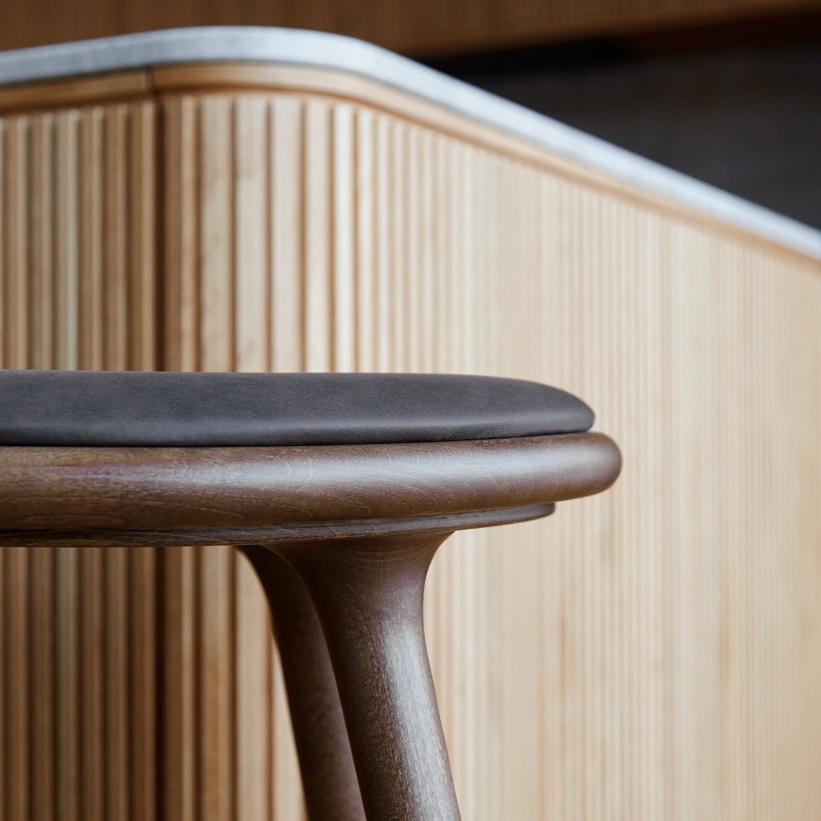 Mater High Stool in solid wood
