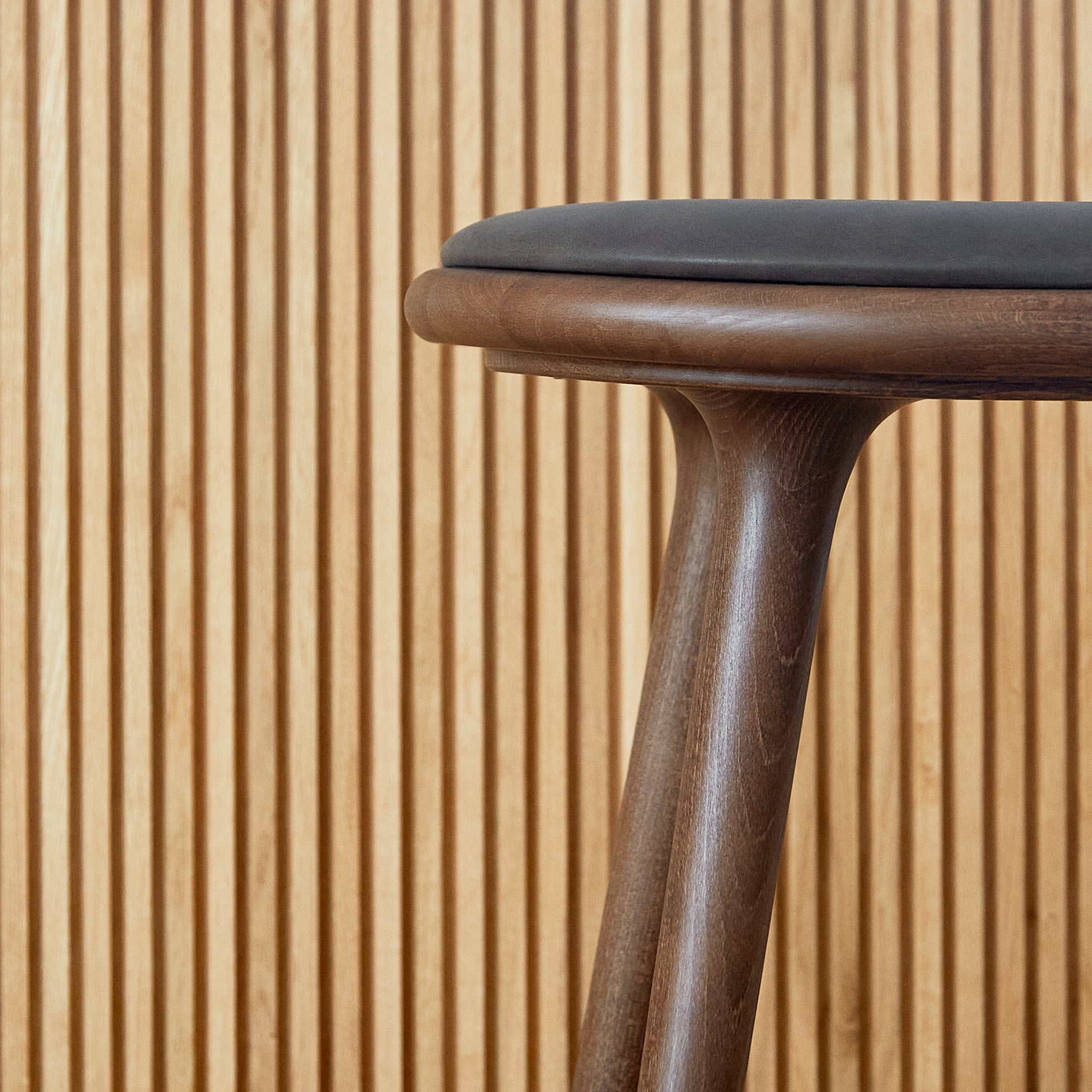 Mater High Stool in solid wood