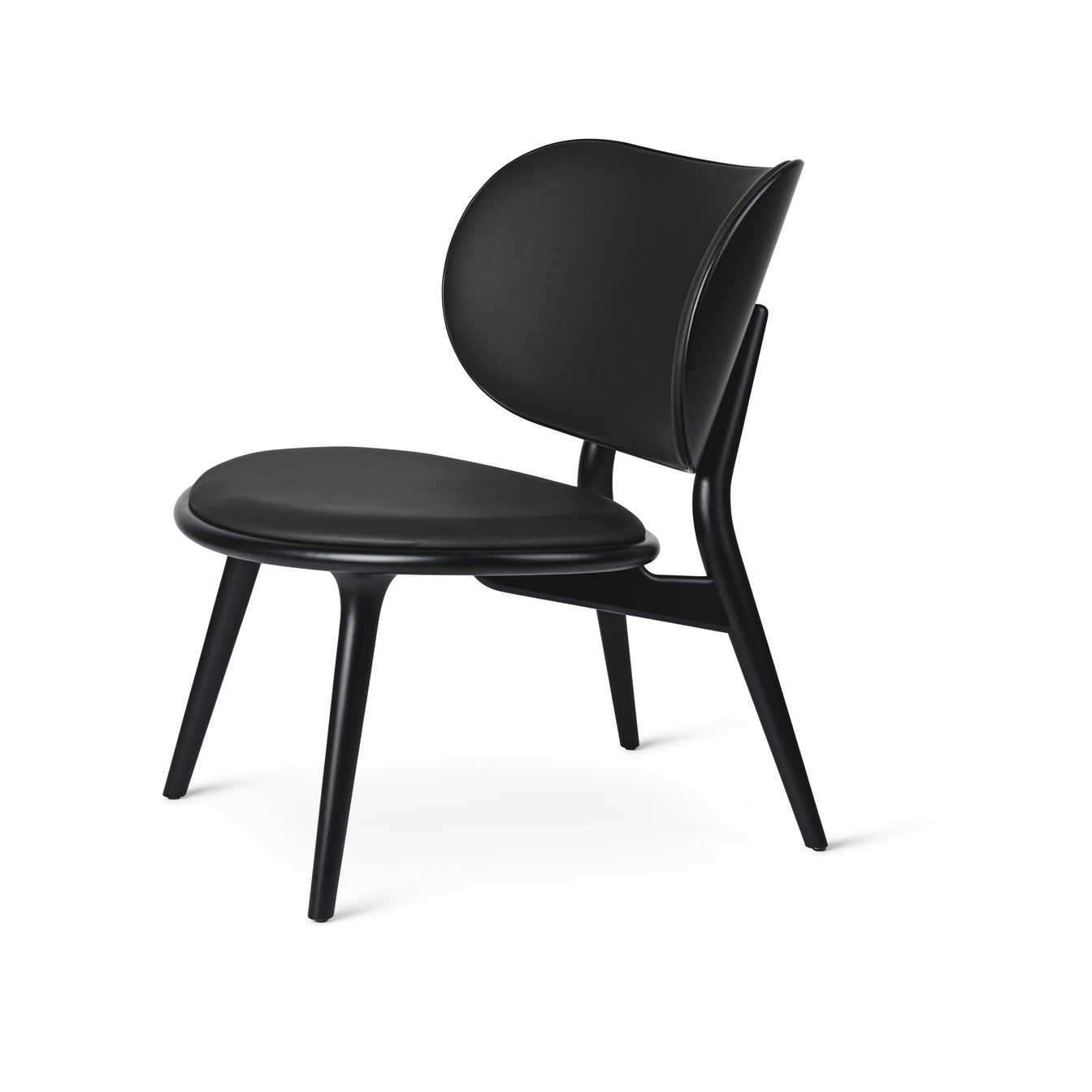 The Lounge Chair in black, sustainable seating by Mater with Comosum design