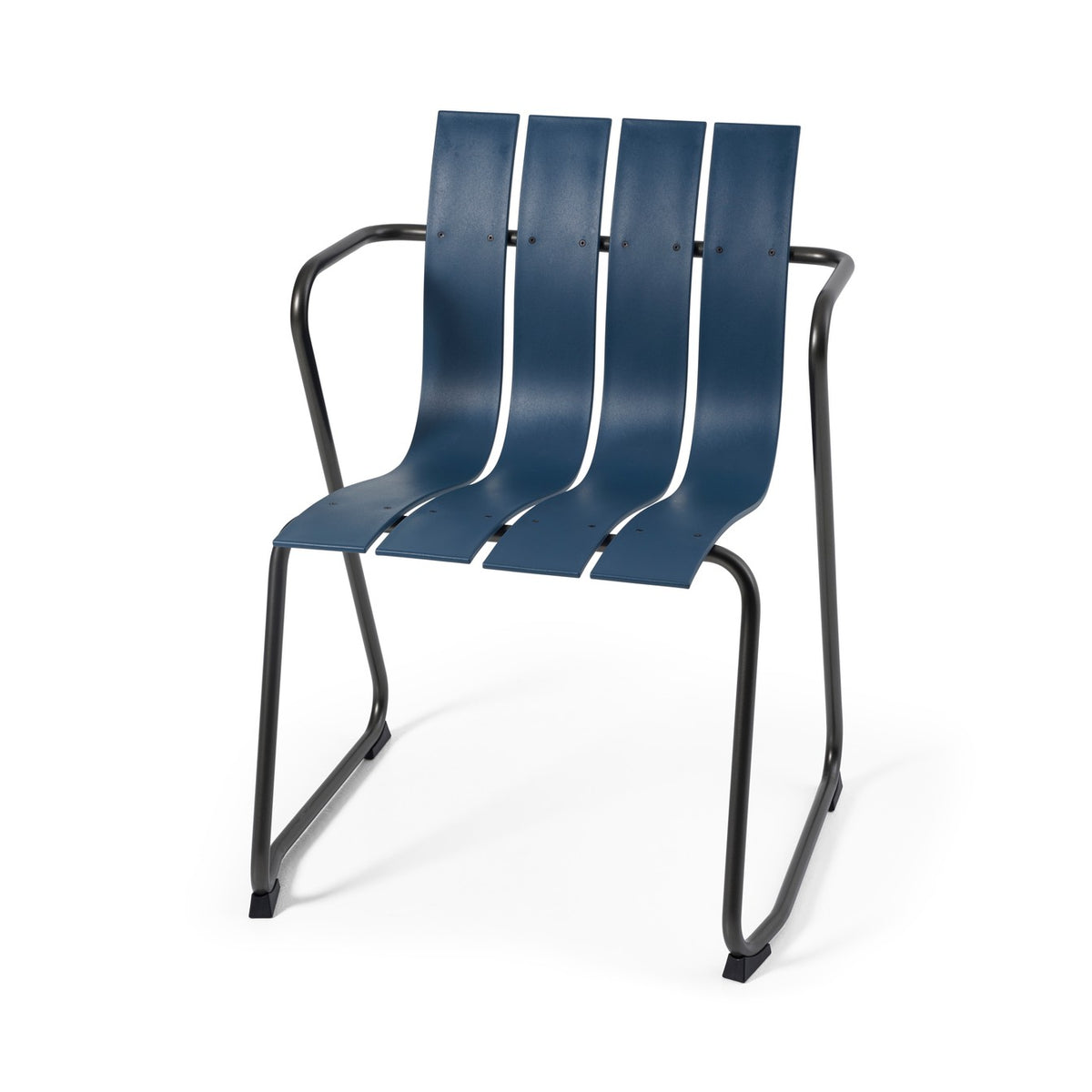 Mater Ocean Chair in Dusty Blue, recycled post-consumer e-waste plastic