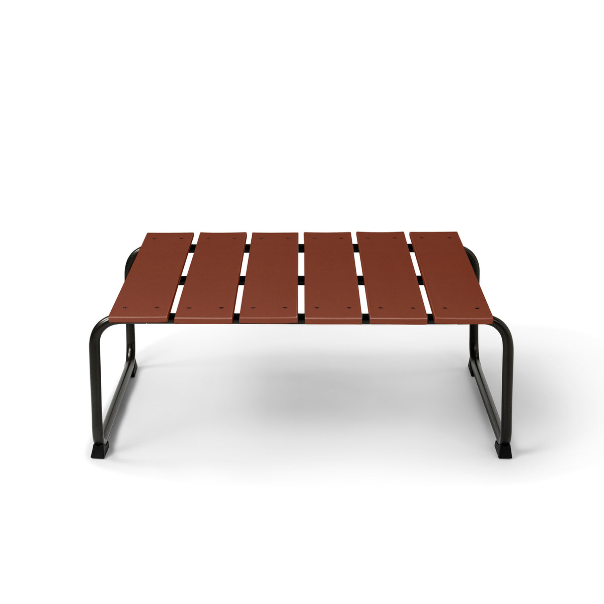 Mater Ocean Lounge Table in Burnt Red, recycled post-consumer e-waste plastic