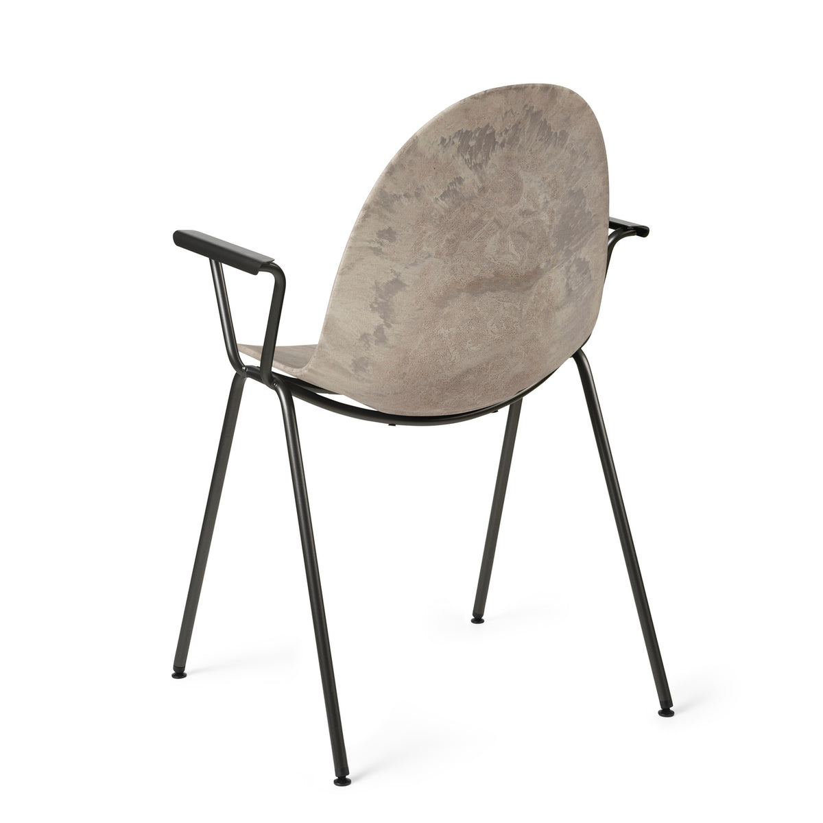 Mater Eternity Arm Chair in Wood Waste Grey, Matek shell on a recycled steel frame