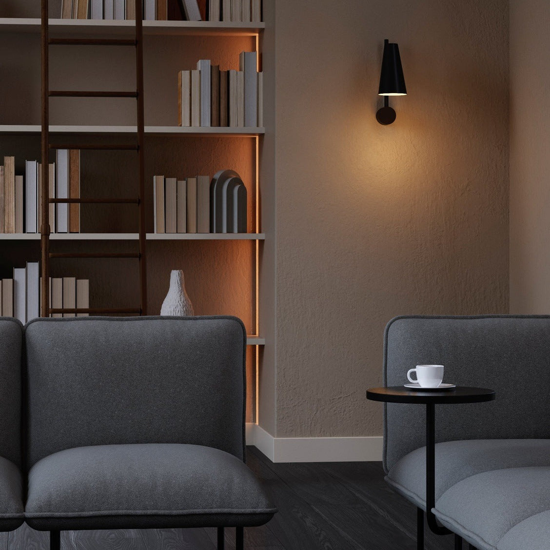 WOUD Cono Wall Lamp in powder-coated steel designed by Bahar Mehrabani