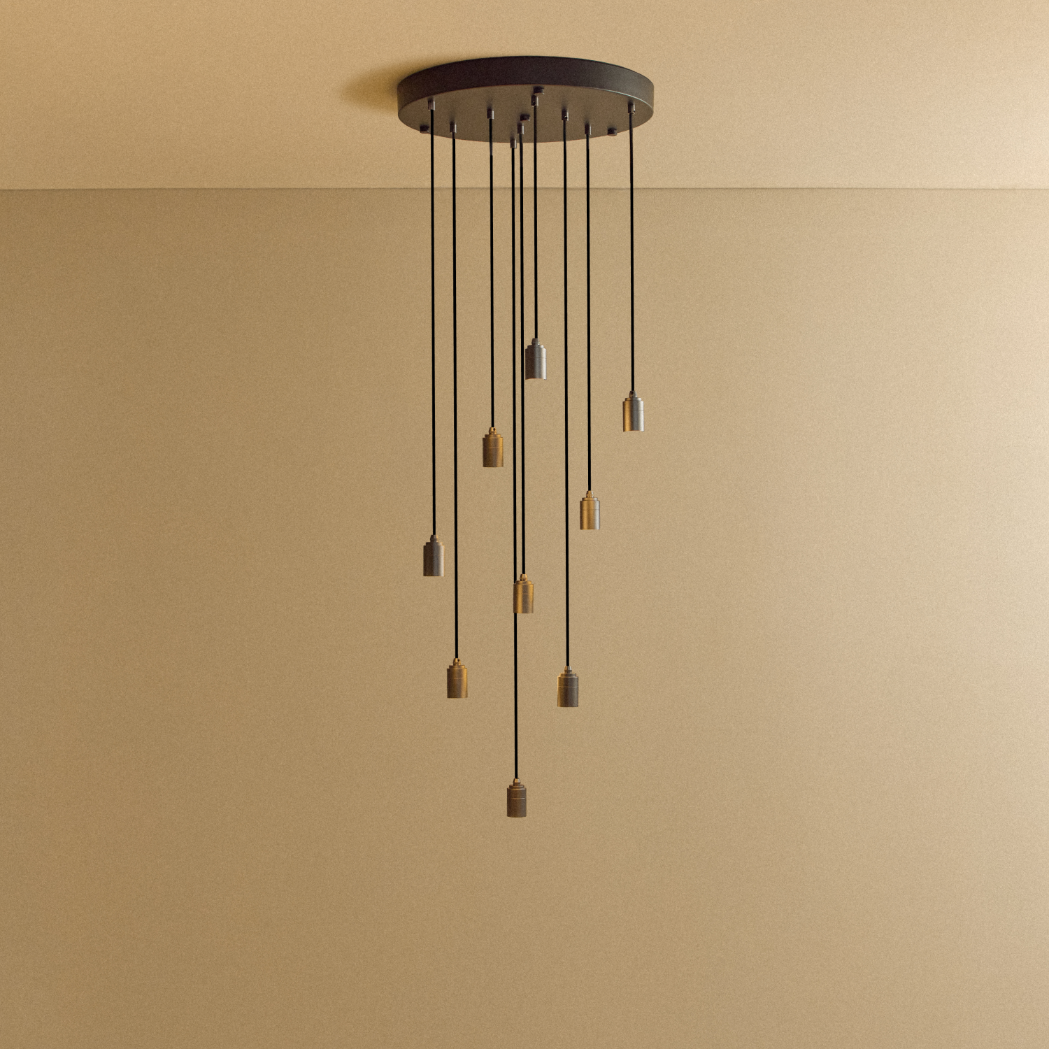 Tala Nine Pendant in Graphite, fixture without bulb