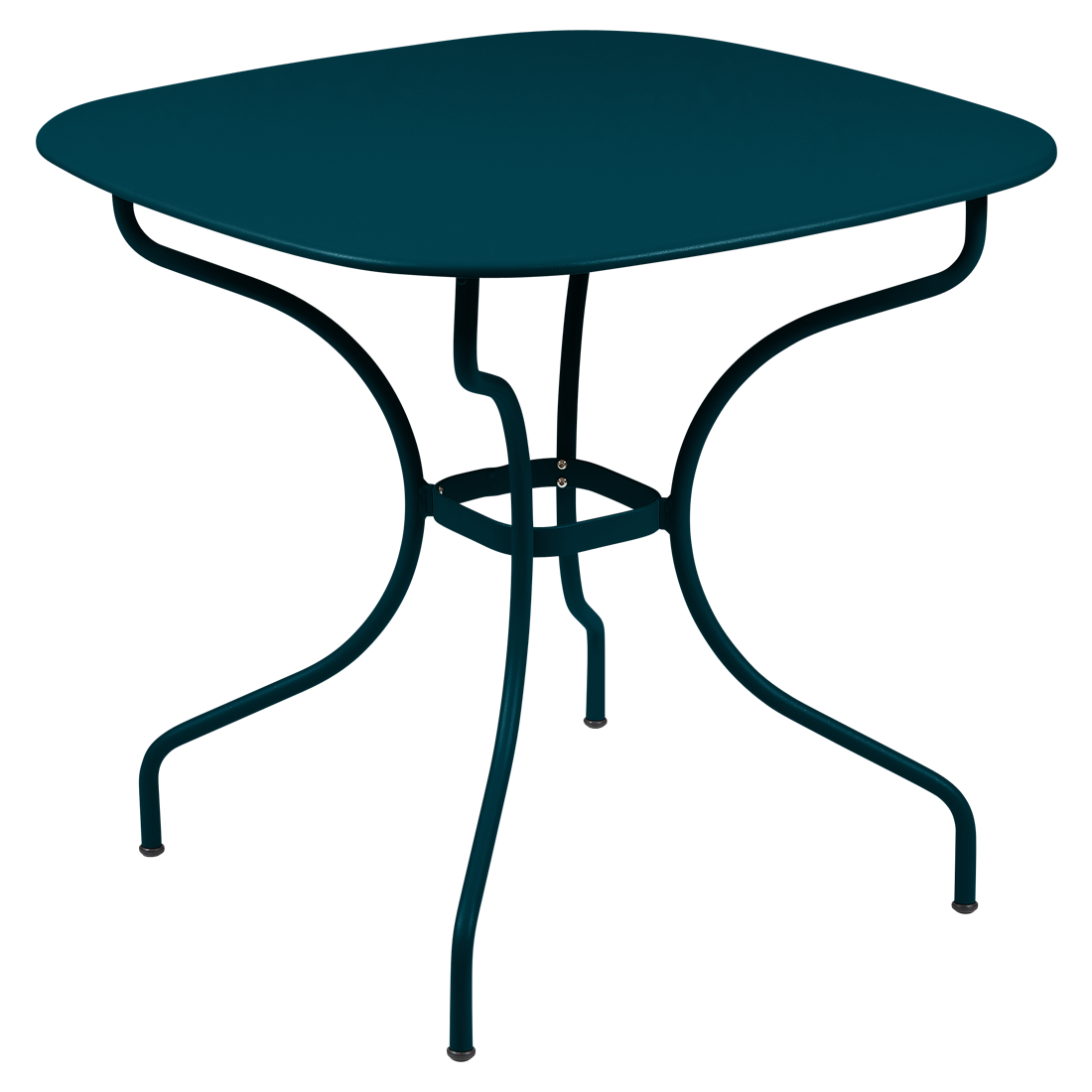 Fermob Opera+ 32" Square Table in Acapulco Blue - Fermob Outdoor Furniture