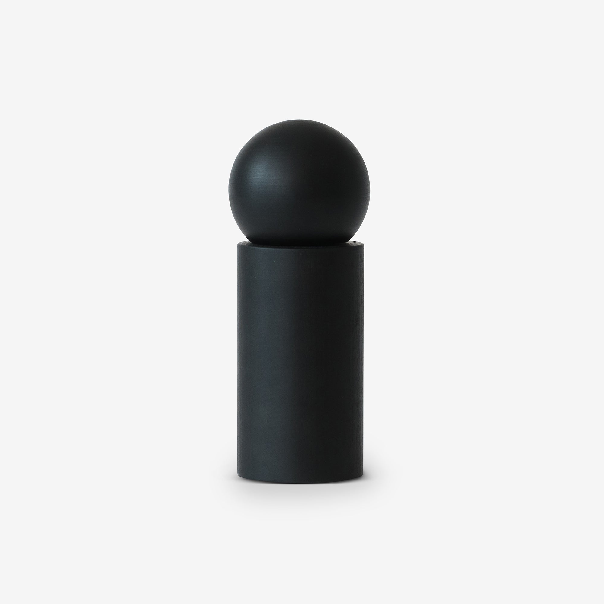 Sleek black Orb grinder by Case furniture with modern accessory design from Comosum