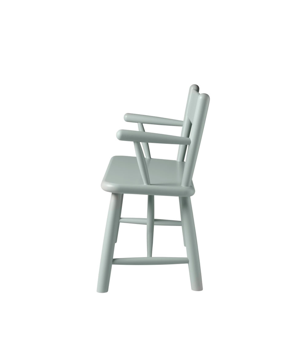 FDB Møbler Children's bench in solid beech (blue grey), designed by Børge Mogensen