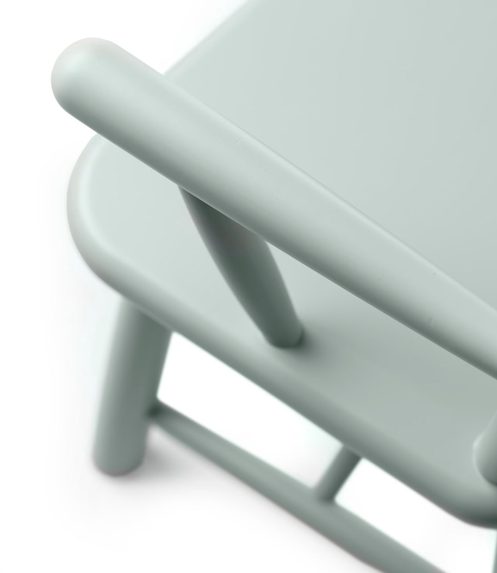 FDB Møbler Children's bench in solid beech (blue grey), designed by Børge Mogensen