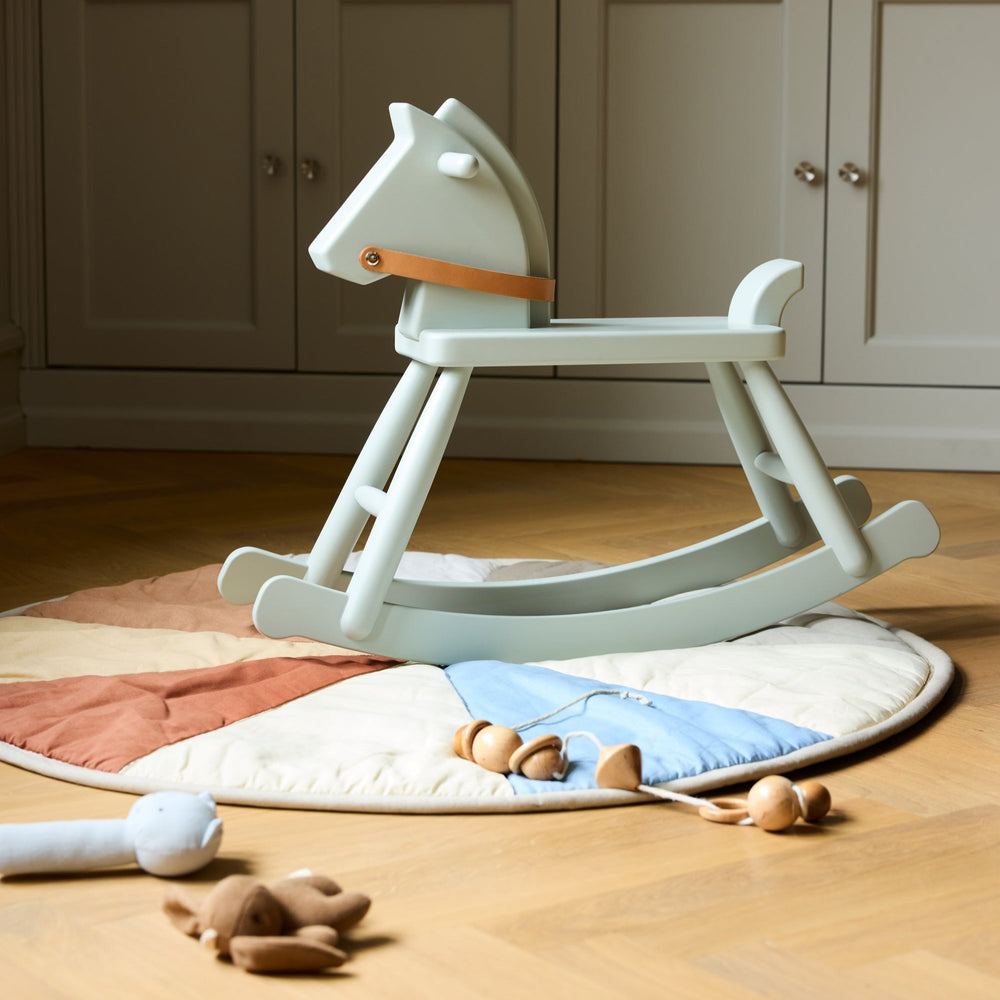 FDB Møbler Children rocking horse in solid beech, designed by Børge Mogensen
