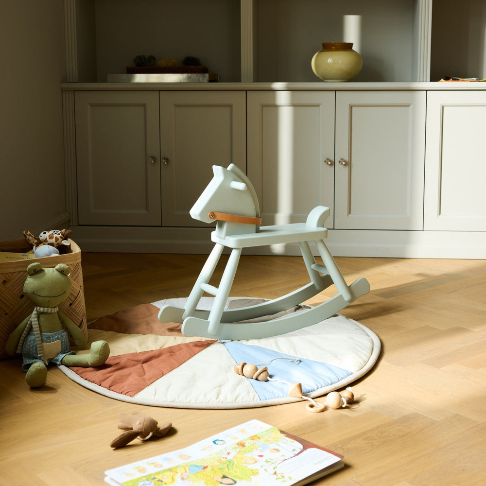 FDB Møbler Children rocking horse in solid beech, designed by Børge Mogensen