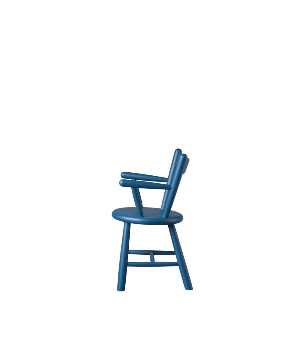 FDB Møbler Children's chair in solid beech (blue), designed by Børge Mogensen