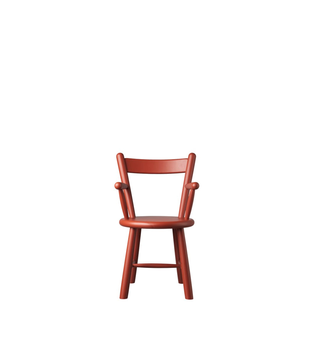 FDB Møbler Children's chair in solid beech (red), designed by Børge Mogensen