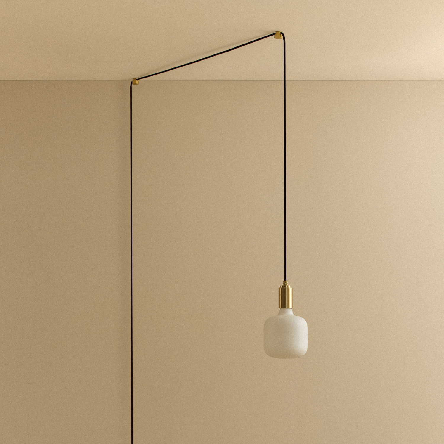 Oblo Plug-In Pendant in Brass by Tala — bulb off