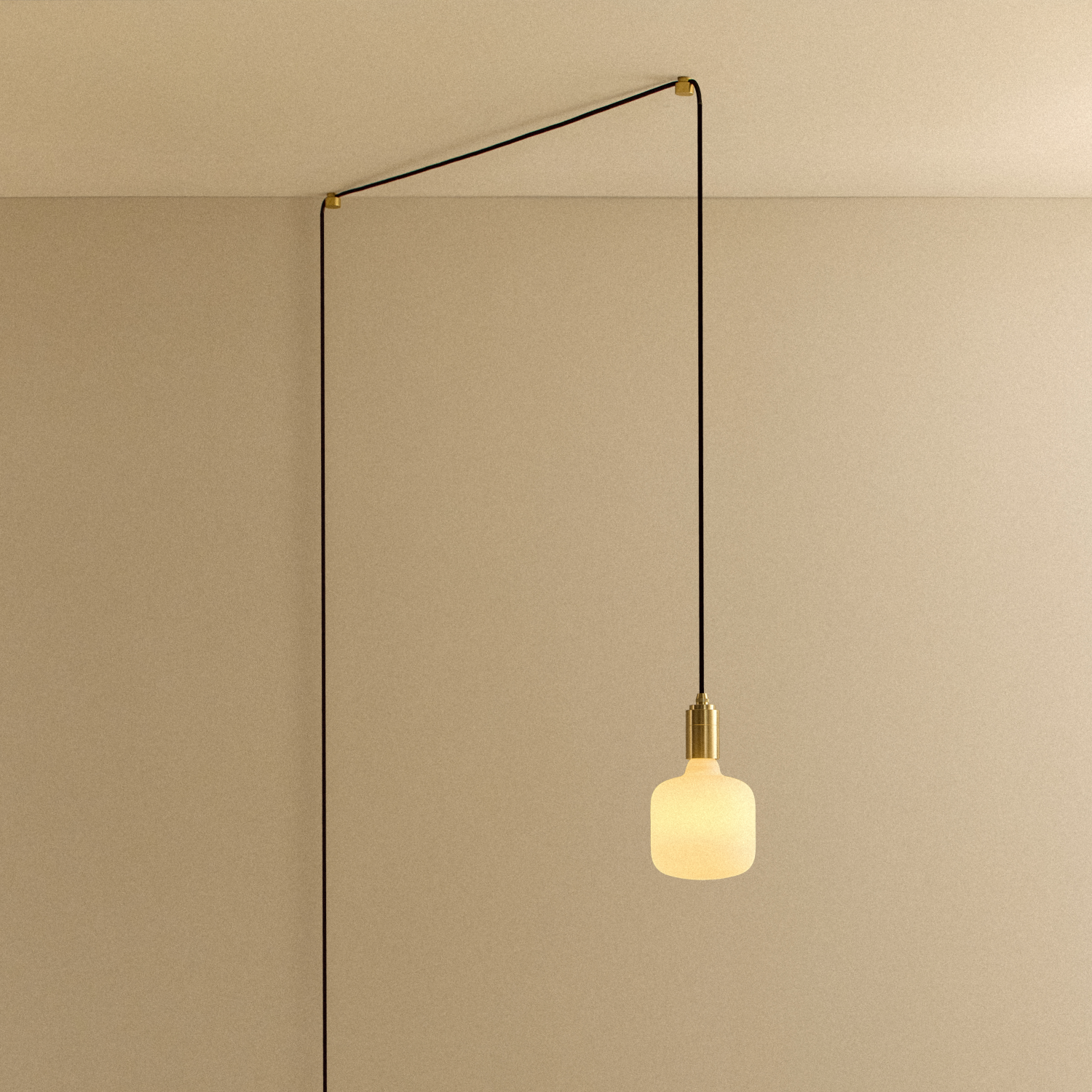 Oblo Plug-In Pendant in Brass by Tala — full product view