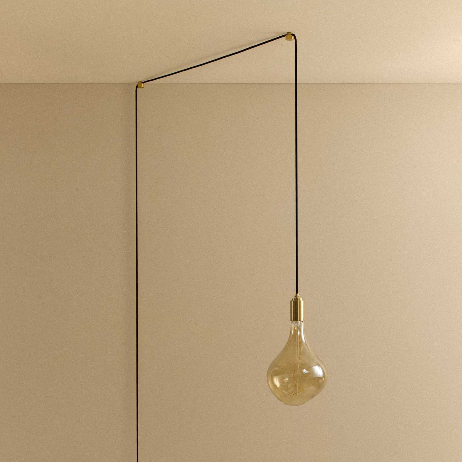 Voronoi II Plug-In Pendant by Tala in Brass — product shot, light off