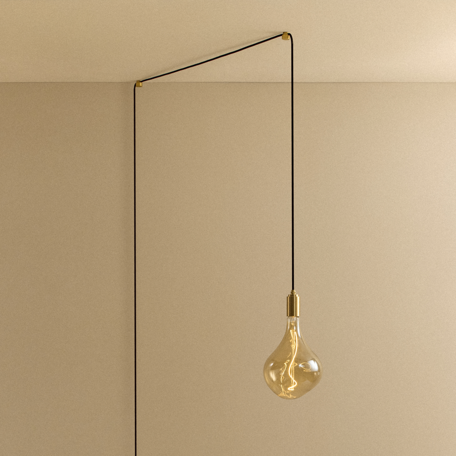 Voronoi II Plug-In Pendant by Tala in Brass — product shot, light on