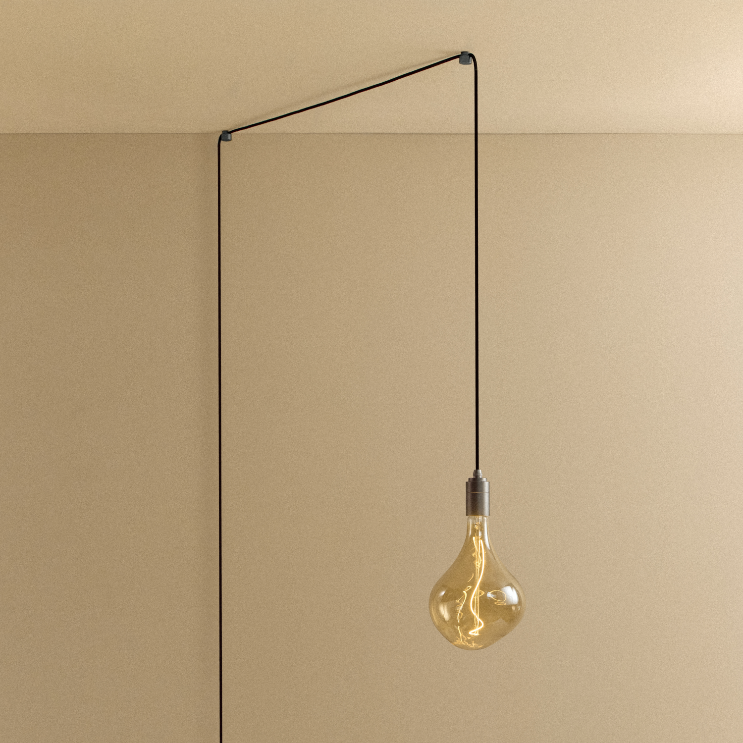 Voronoi II Plug-In Pendant by Tala in Graphite — product shot, light on