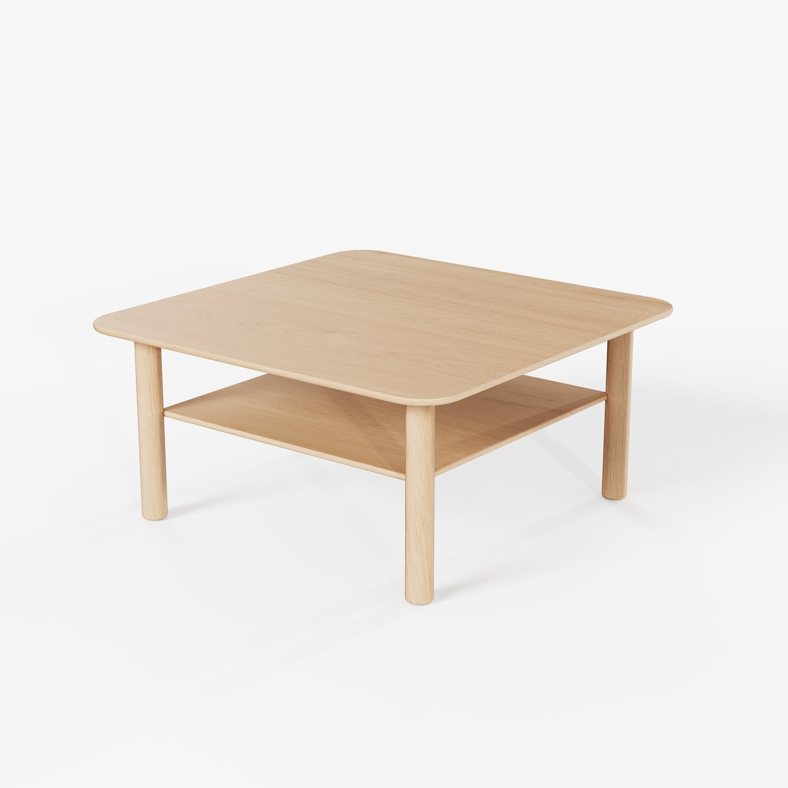 Port Square Coffee Table in Oak, on-white