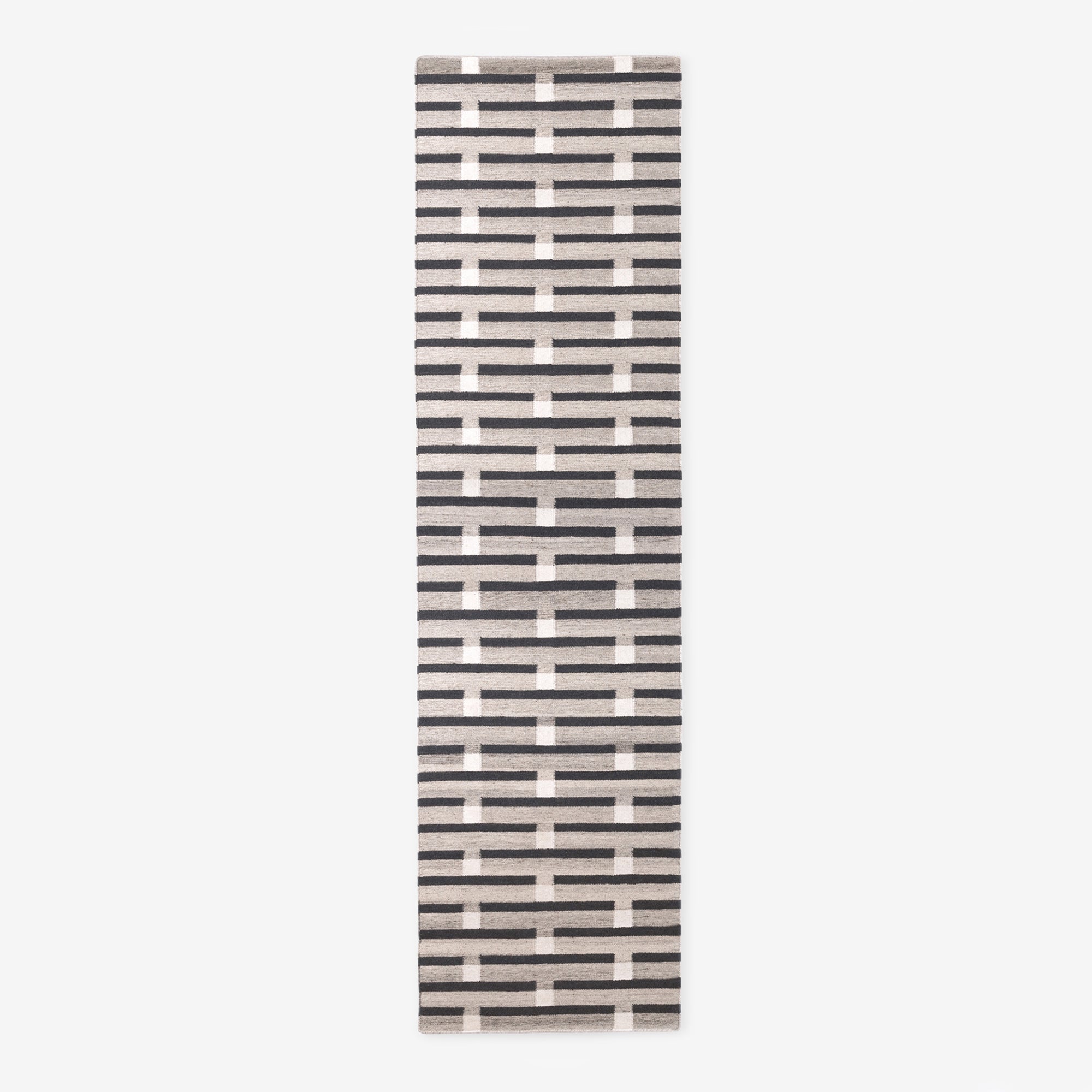 Warm grey Purlin rug flatweave runner from Case furniture, modern style by Comosum