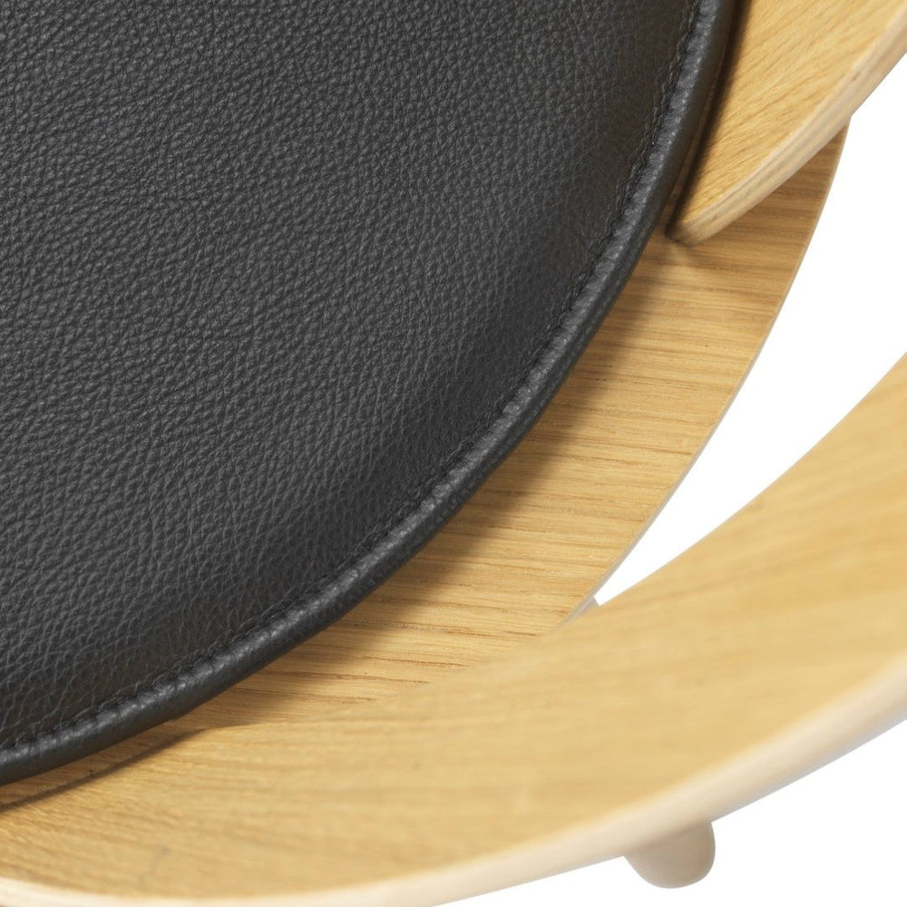 FDB Møbler Nøje Seat cushion in black-stained leather