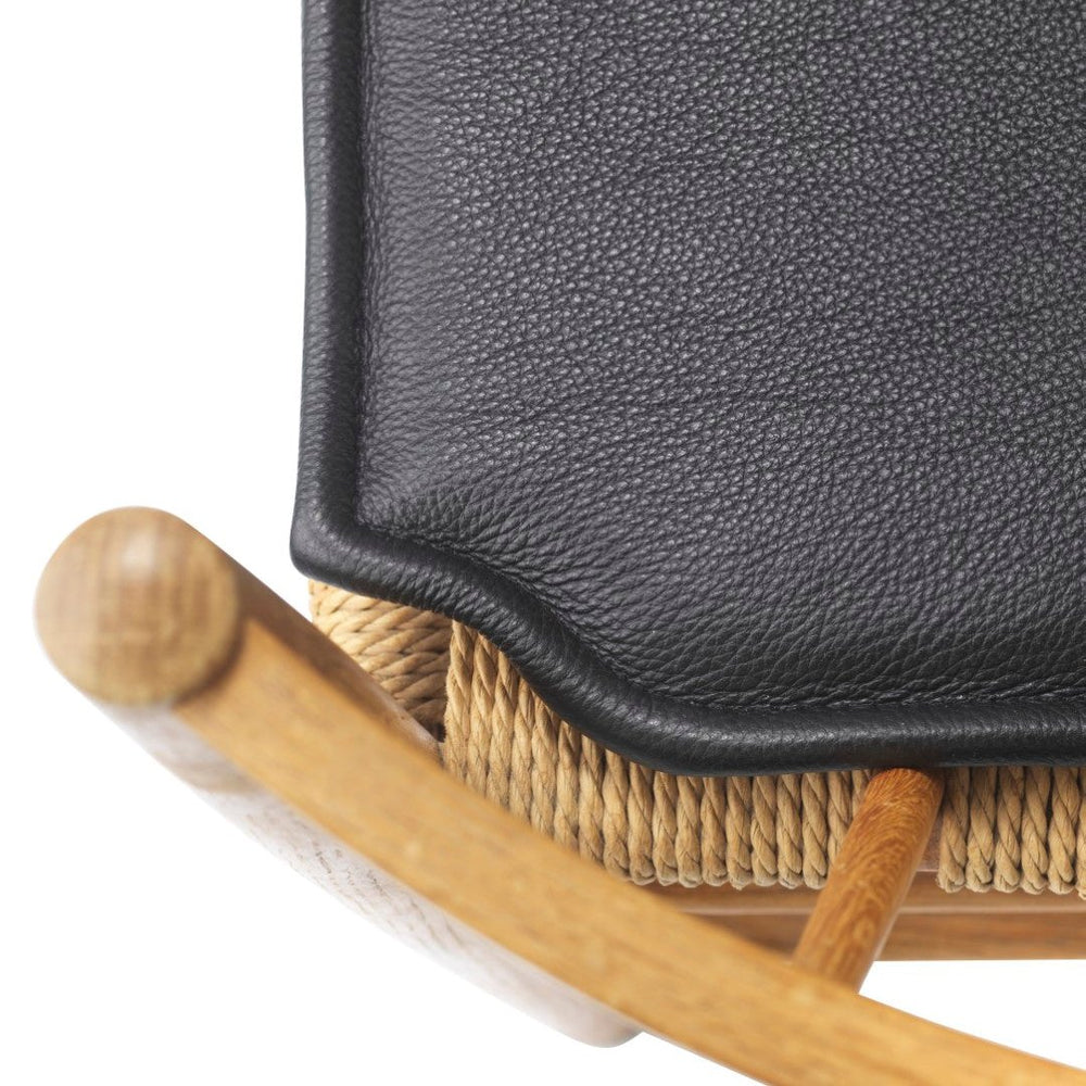 FDB Møbler Nøje Seat cushion in black-stained leather