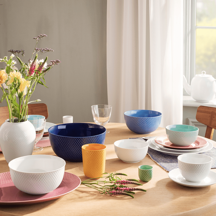 Lyngby Porcelain Rhombe Color Bowls