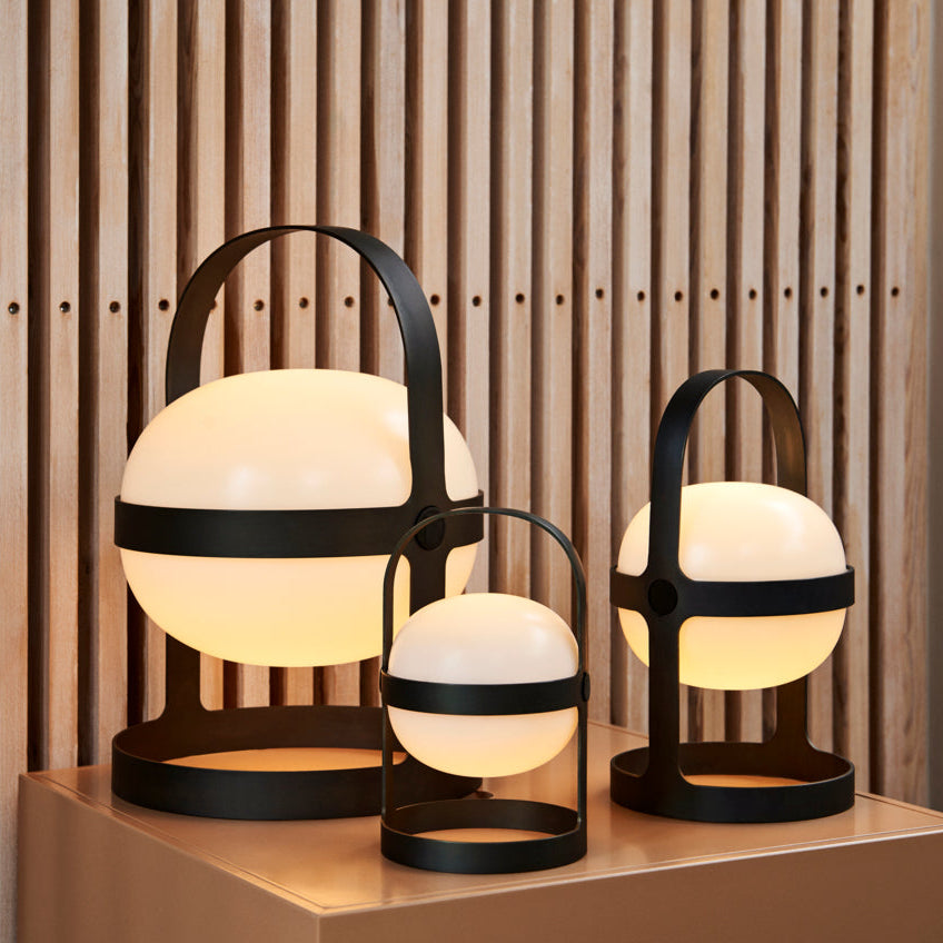 Rosendahl Soft Spot Solar Circular Lamp Large in solar-powered glass, Danish design heritage.