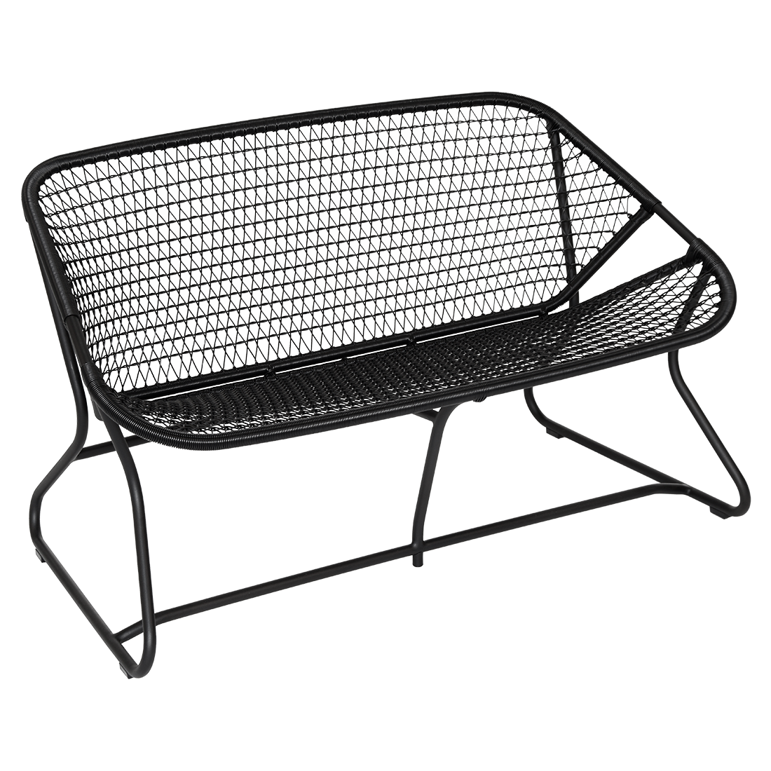 Fermob Sixties Bench in Liquorice