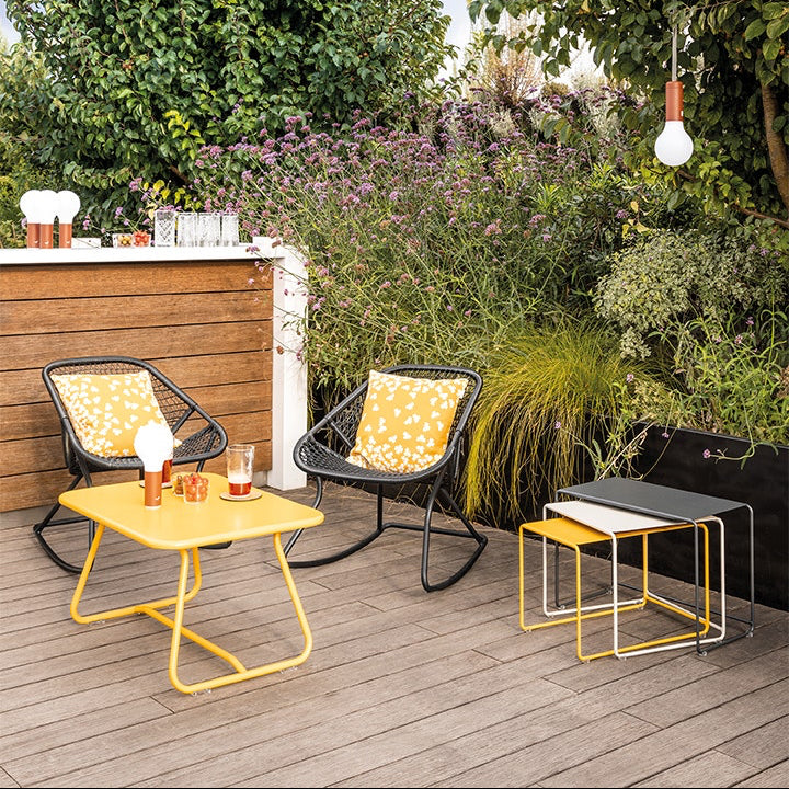 Fermob Sixties Rocking Chair styled in Paris terrace