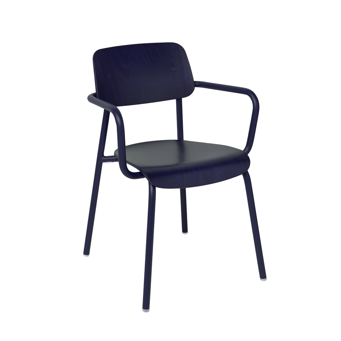 Fermob Studie Stained Wooden Armchair in Deep Blue - Fermob Outdoor Furniture