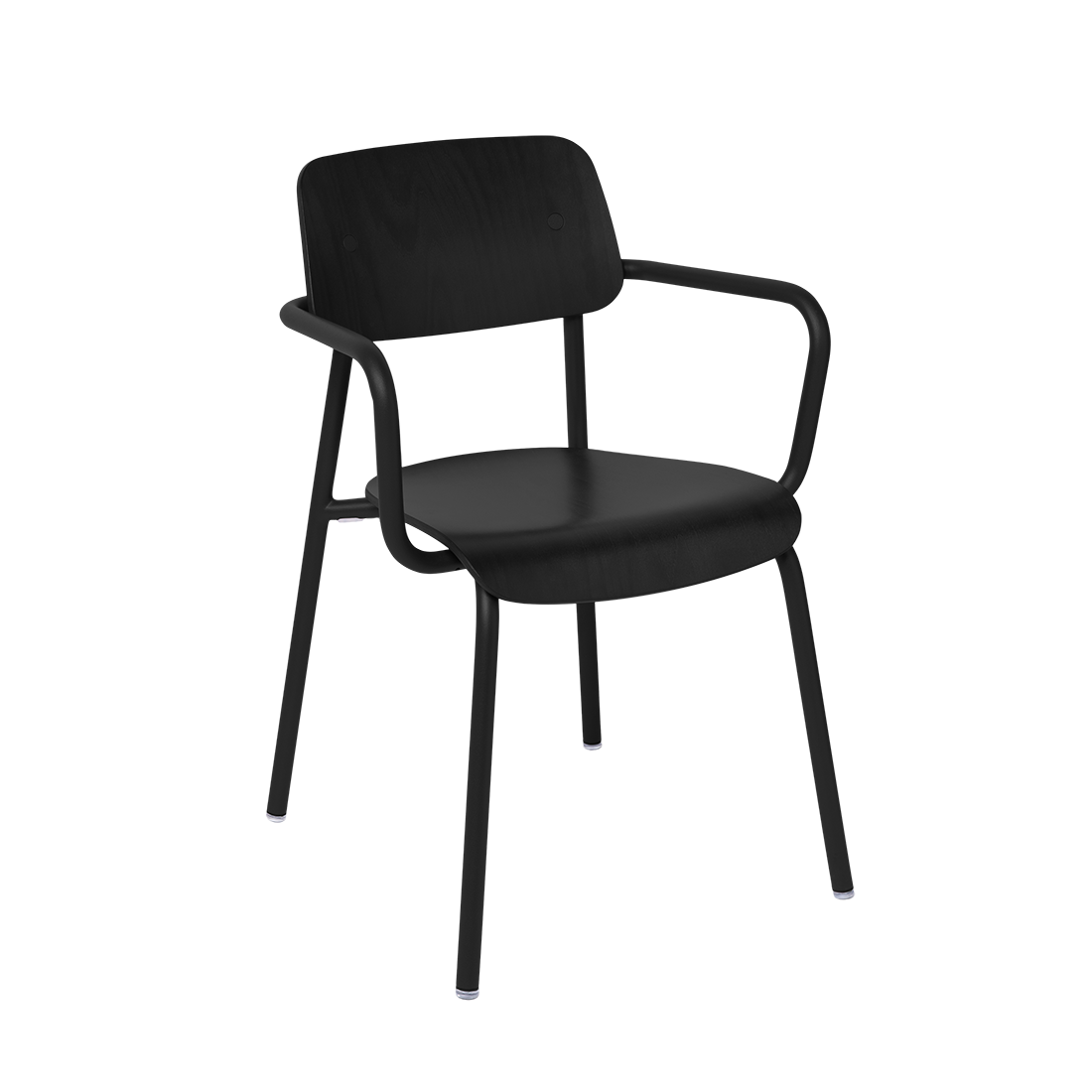 Fermob Studie Stained Wooden Armchair in Liquorice - Fermob Outdoor Furniture