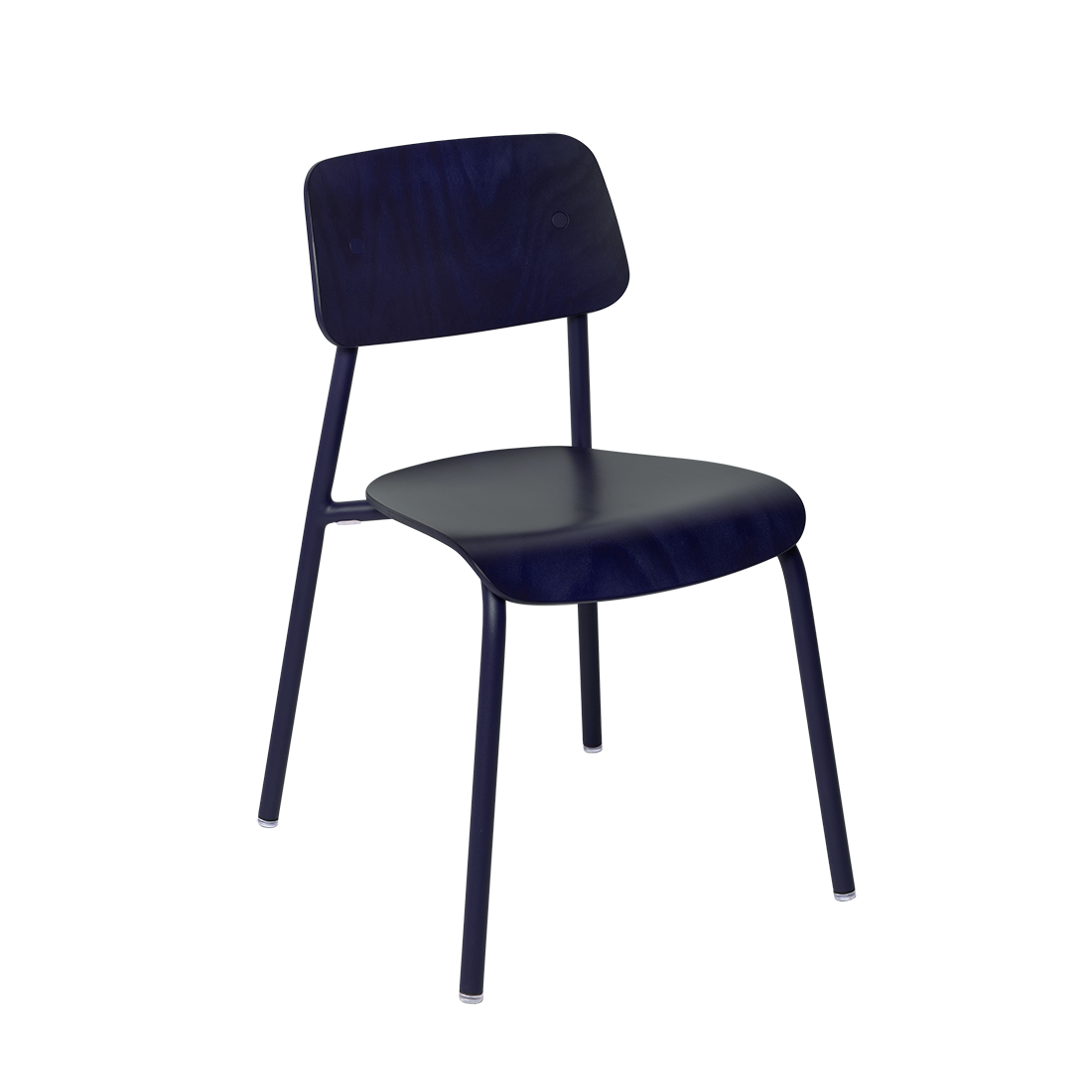 Fermob Studie Stained Wooden Chair in Deep Blue - Fermob Outdoor Furniture
