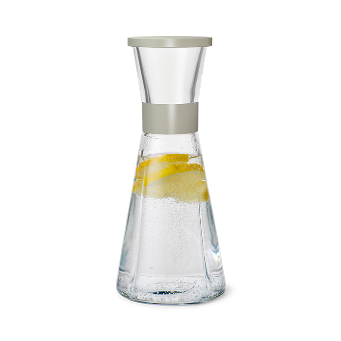 Rosendahl Grand Cru Carafes in sand mouth-blown glass, designed by Erik Bagger, Danish design heritage.