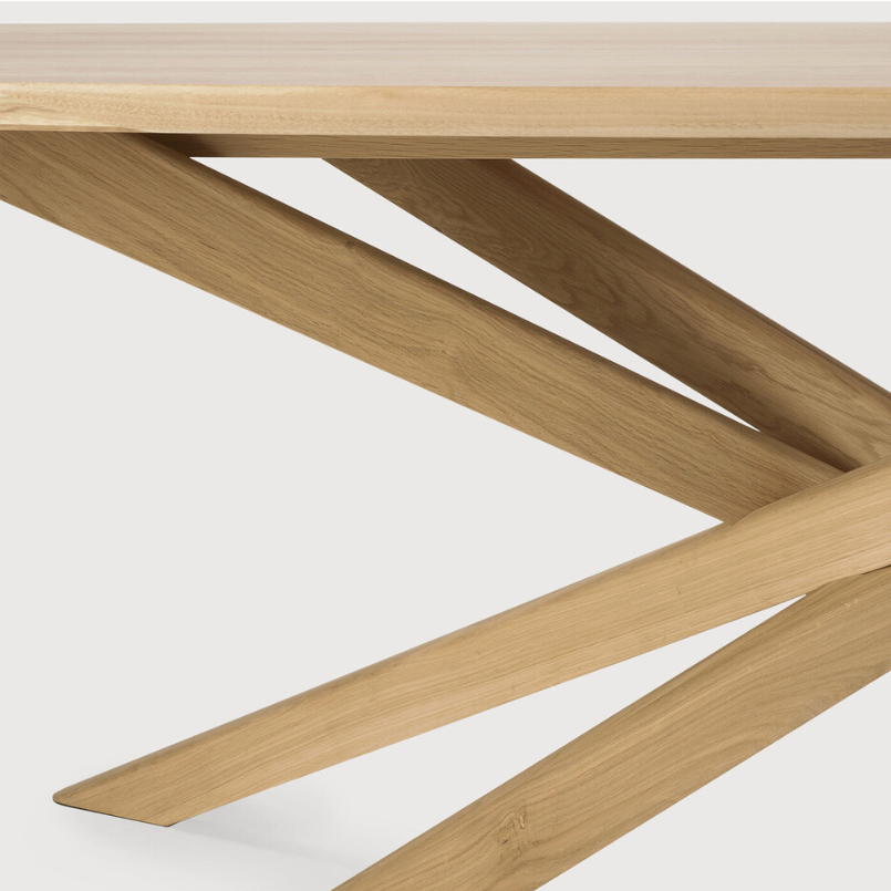 Ethnicraft Mikado Dining Table, FSC-certified solid wood furniture by Belgian brand
