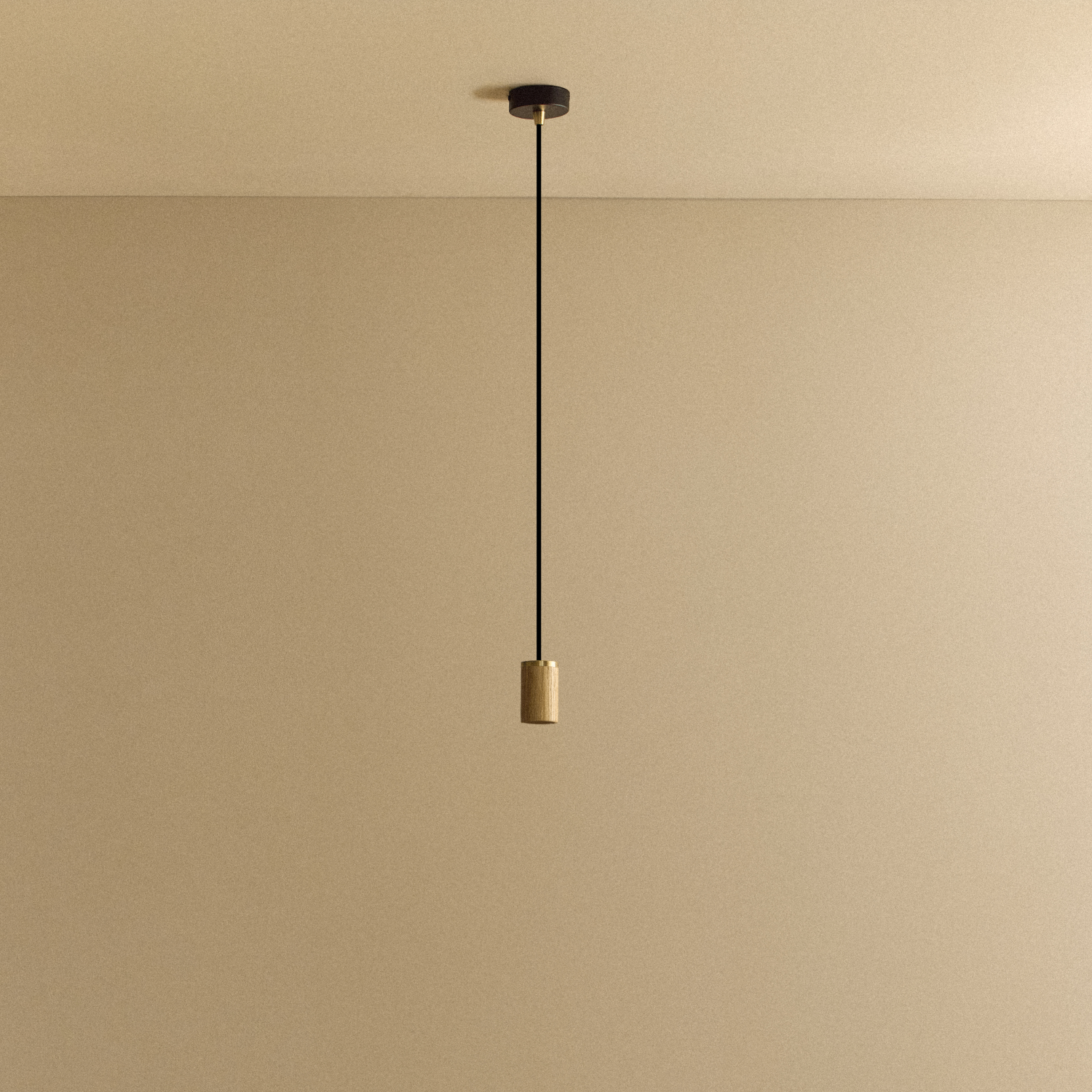 Knuckle Pendant in Oak, fixture without bulb
