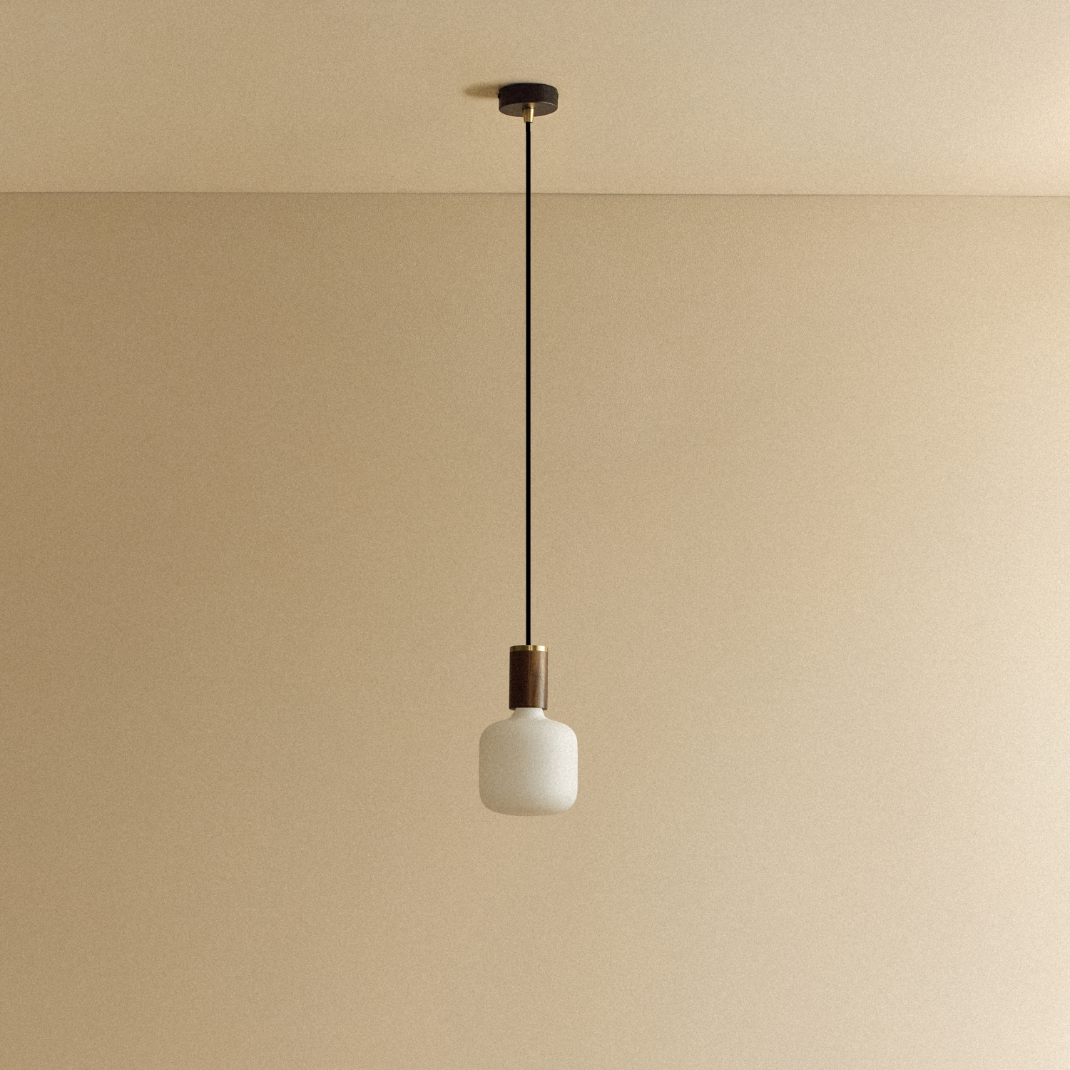 Oblo Pendant Light in Walnut by Tala — alternate angle