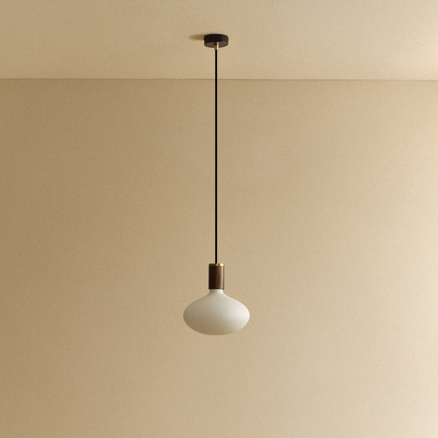 Oval II Pendant Light by Tala — walnut finish, unlit
