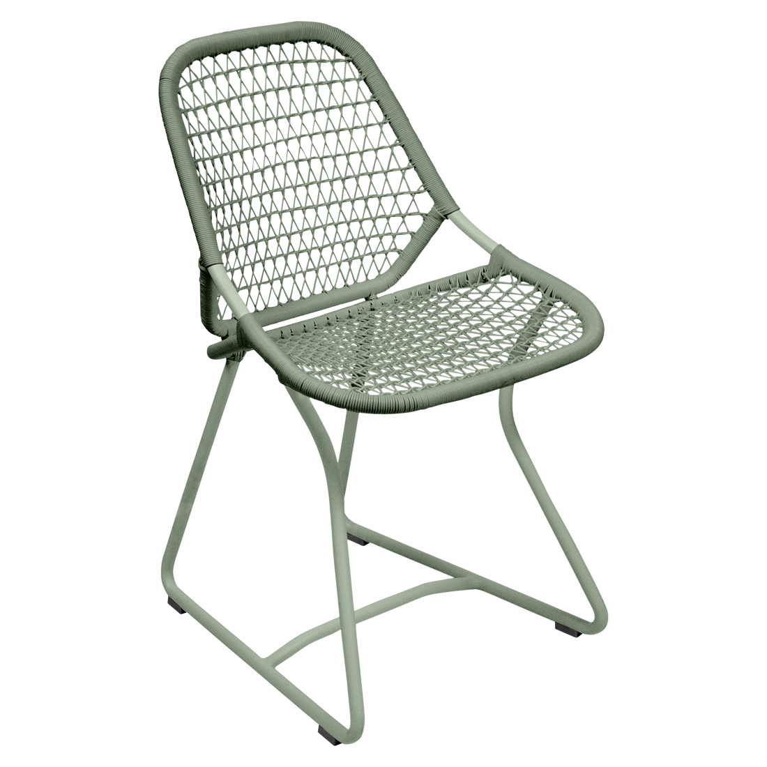 Fermob Sixties Chair in Cactus powder-coated steel, outdoor chair from France