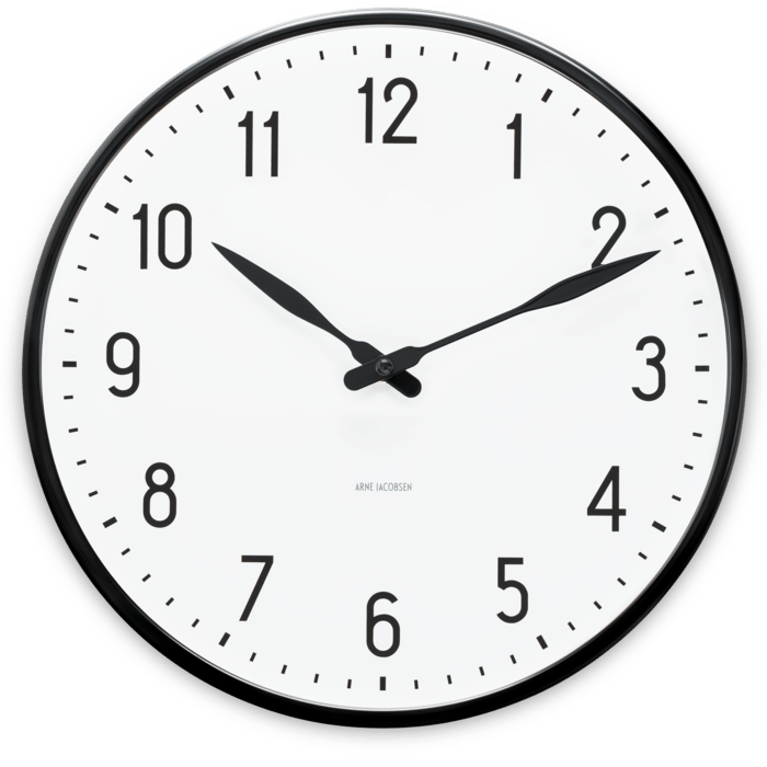 Arne Jacobsen Station Wall Clock White/Black