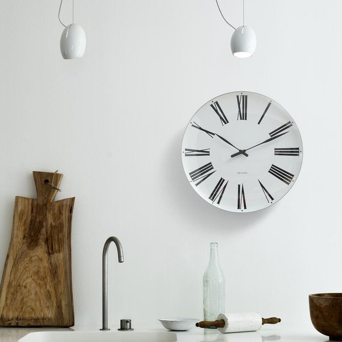 Arne Jacobsen Roman Wall Clock White/Black
