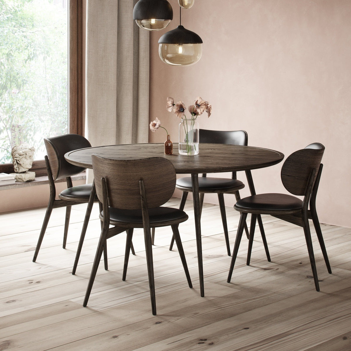 Mater The Dining Chair in solid wood styled in a dining room