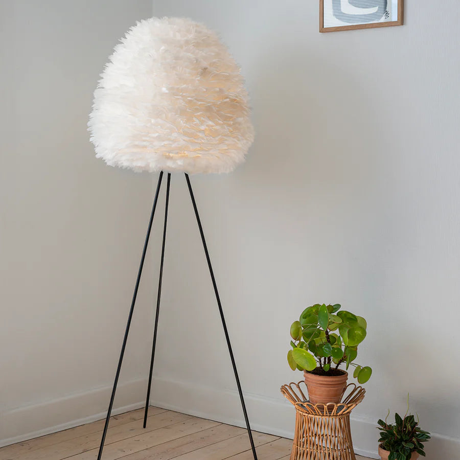 UMAGE Silvia White Tripod Floor Lamp, Medium Lampshade